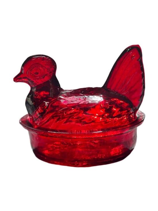 Handmade Other - Ruby Red Hen on a Nest HON